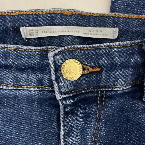 Zara Women’s Trafulac Denim Makers Skinny Jeans High Rise Size 8 Blue - Picture 4 of 9